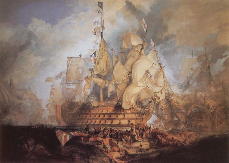 J.M.W. Turner The Battle of Trafalgar oil painting image
